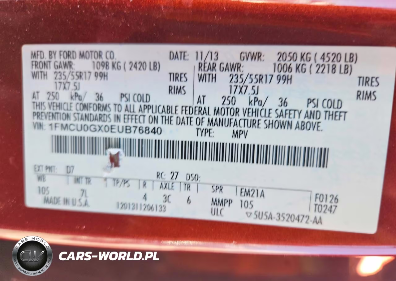 2014 Ford Escape Se VIN:1FMCU0GX0EUB76840 - 13