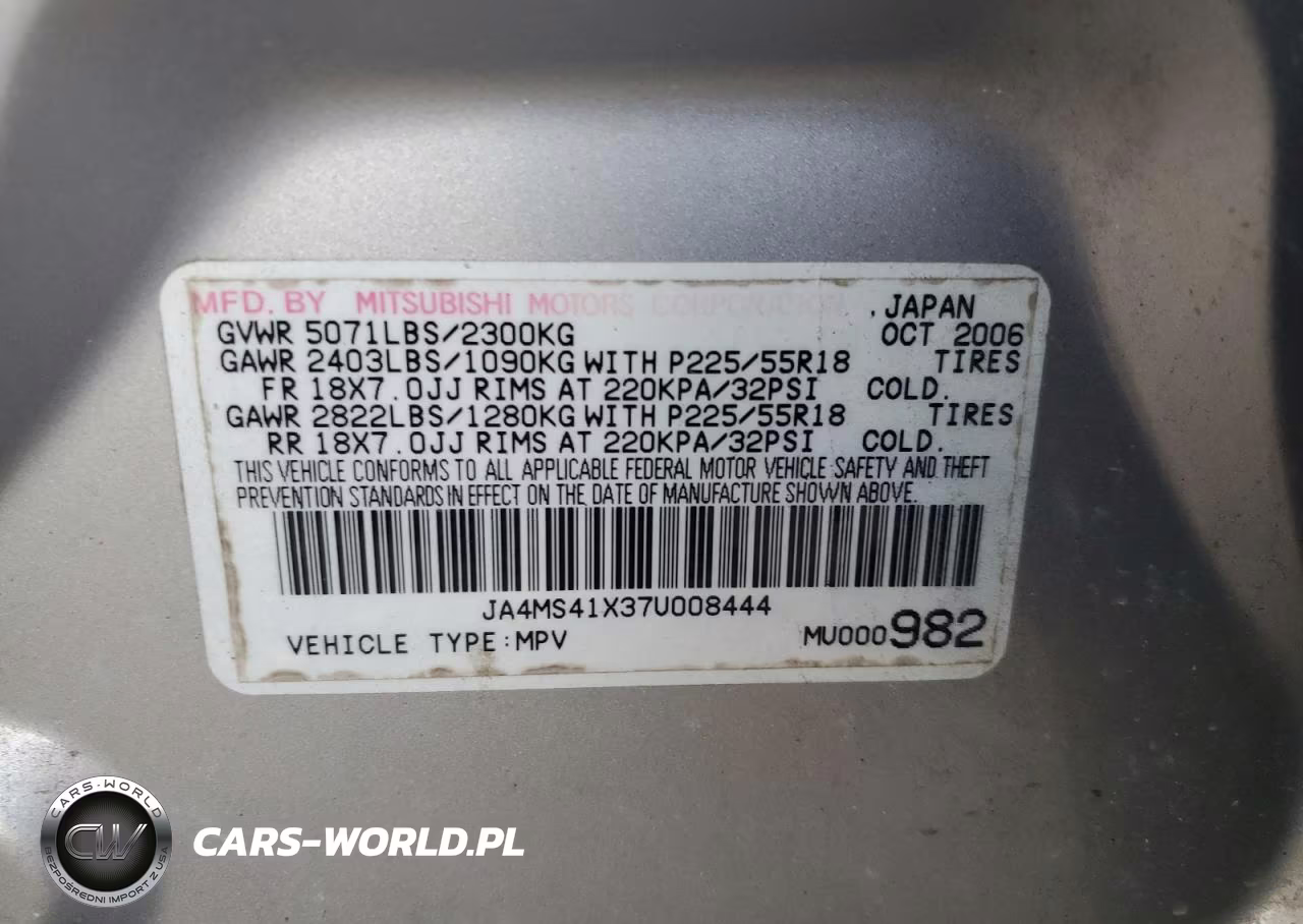 2007 Mitsubishi Outlander Xls VIN:JA4MS41X37U008444 - 13