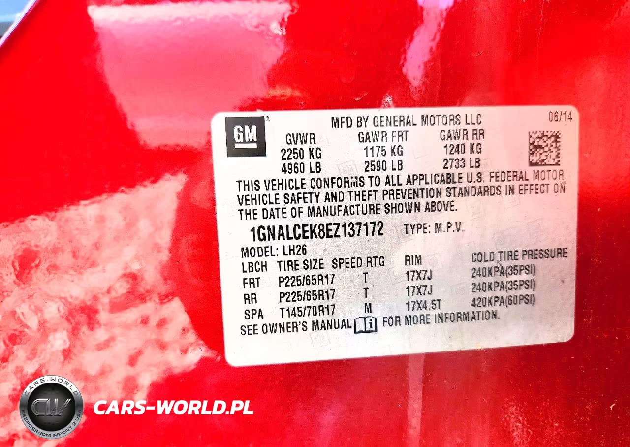2014 Chevrolet Equinox Lt VIN:1GNALCEK8EZ137172 - 13