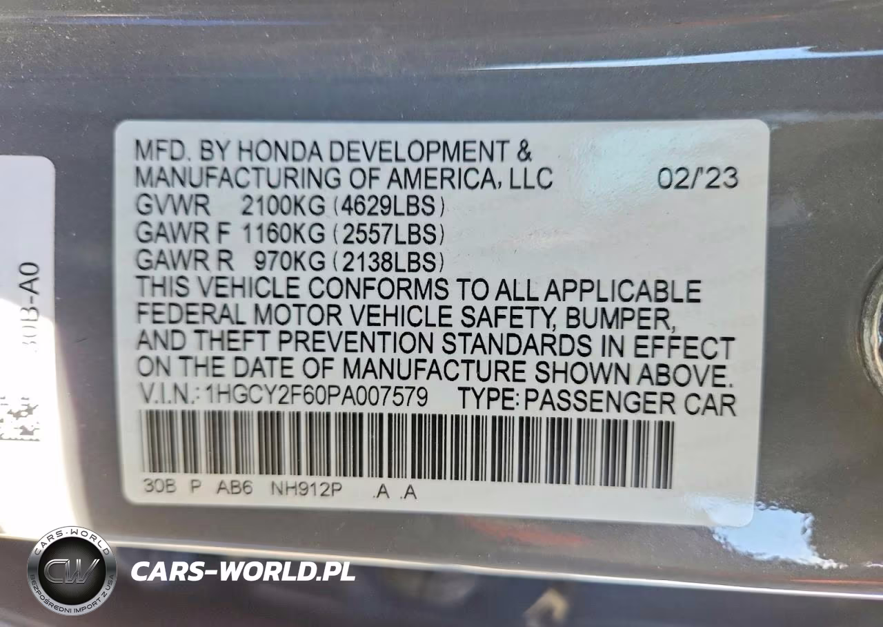 2023 Honda Accord Hybrid Exl VIN:1HGCY2F60PA007579 - 13