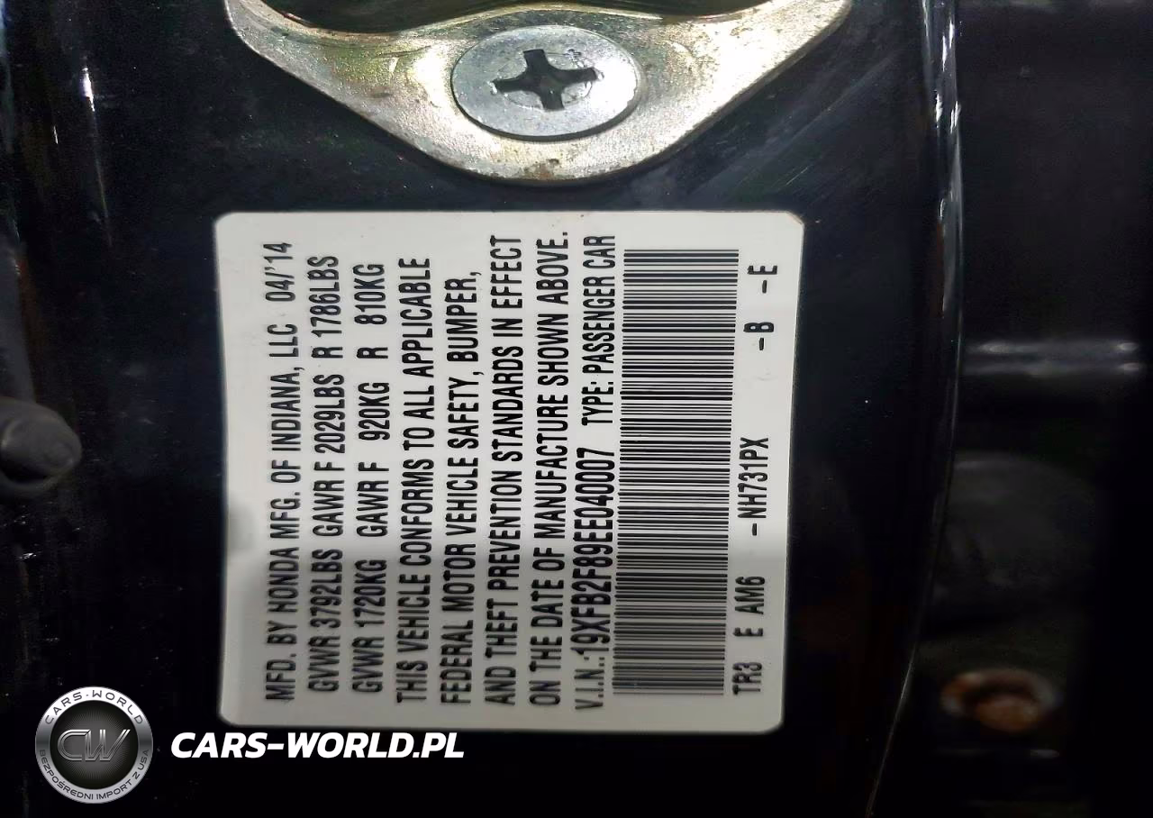2014 Honda Civic Ex VIN:19XFB2F89EE040007 - 12