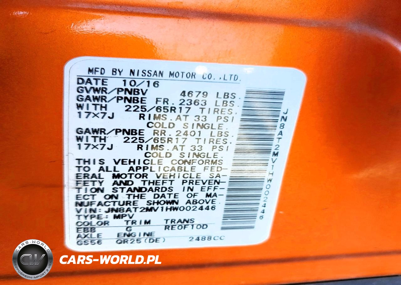 2017 Nissan Rogue S VIN:JN8AT2MV1HW002446 - 13