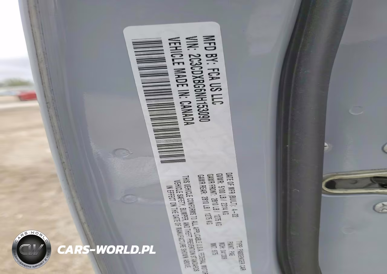 2022 Dodge Charger Sxt VIN:2C3CDXBG6NH153090 - 12