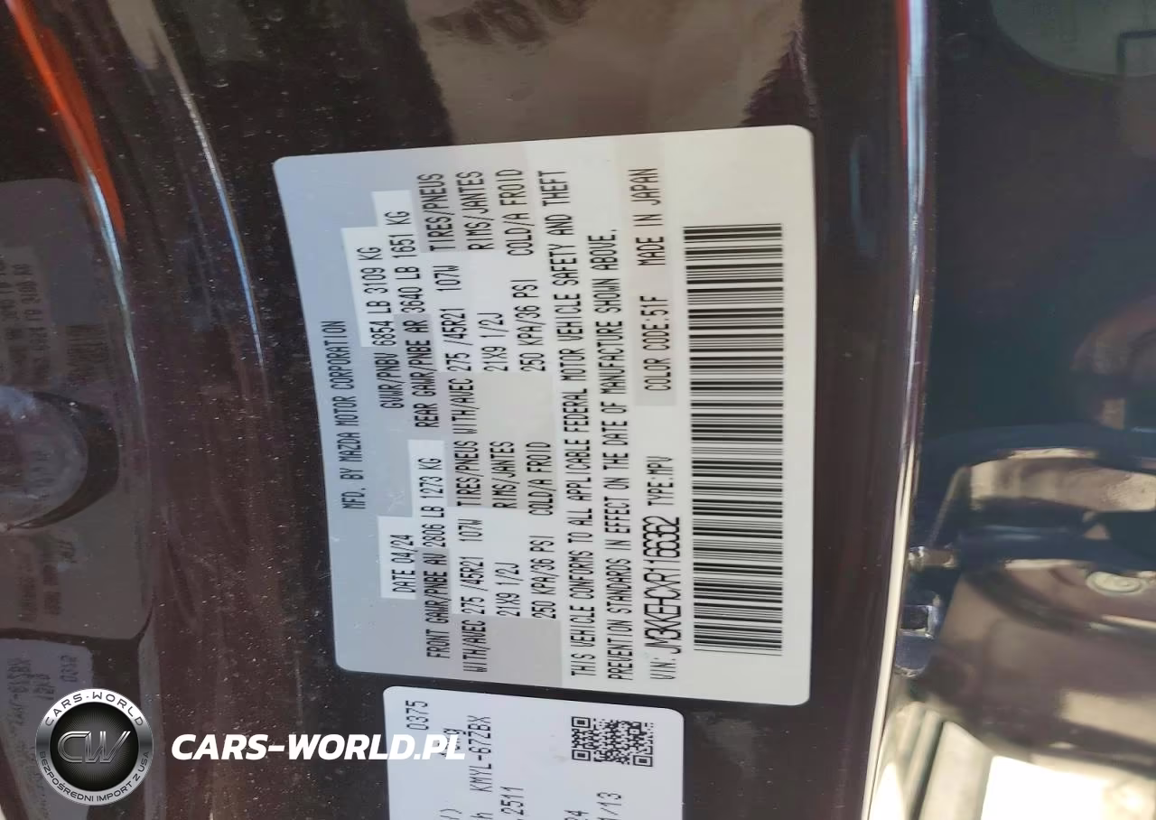 2024 Mazda Cx-90 Premium Plus VIN:JM3KKEHCXR1166362 - 13
