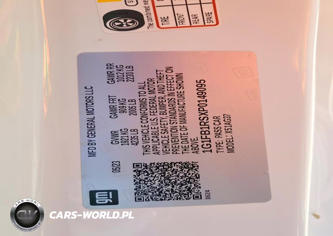 2023 Chevrolet Camaro Ls VIN:1G1FB1RSXP0149095 - 12