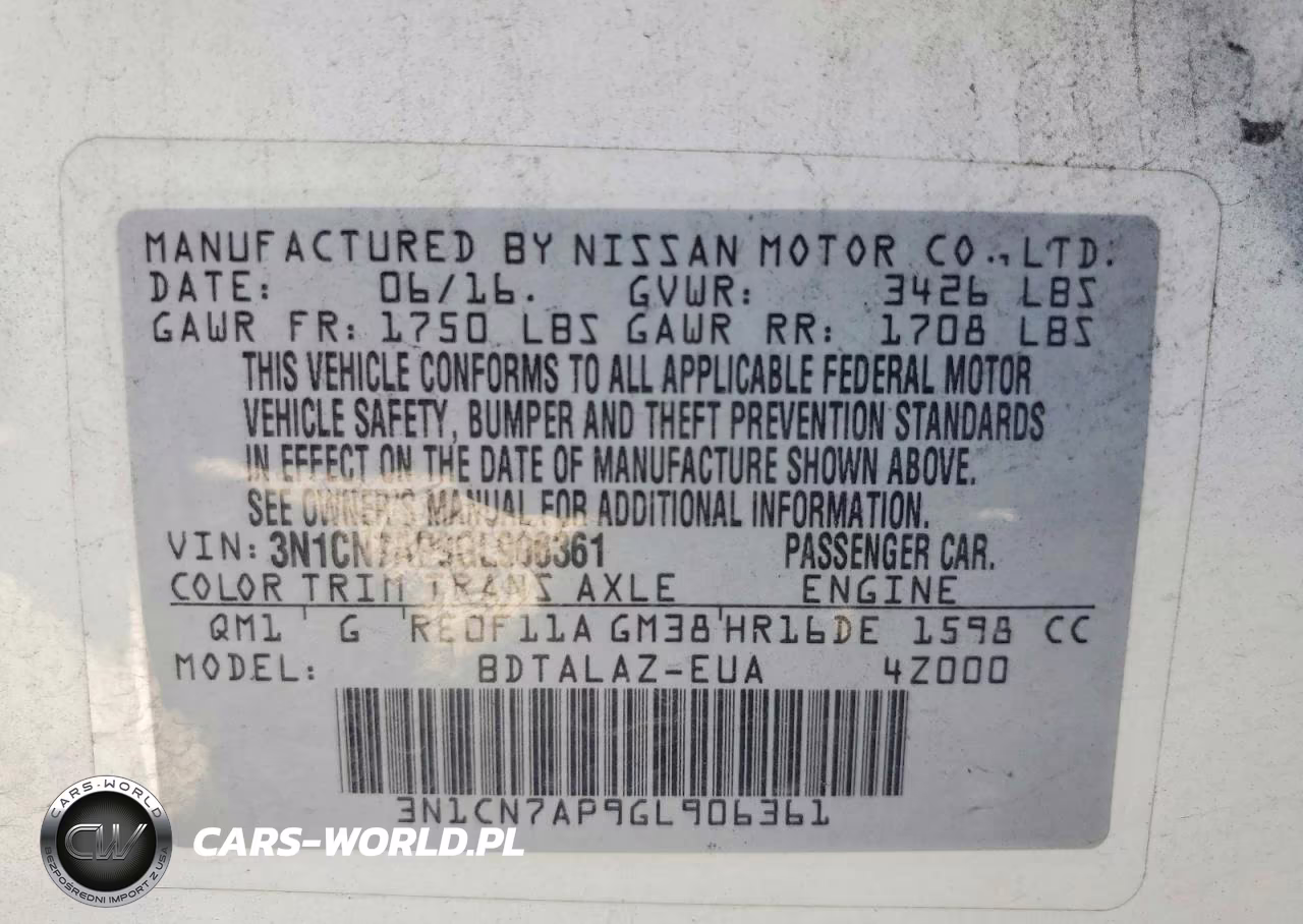 2016 Nissan Versa S VIN:3N1CN7AP9GL906361 - 12