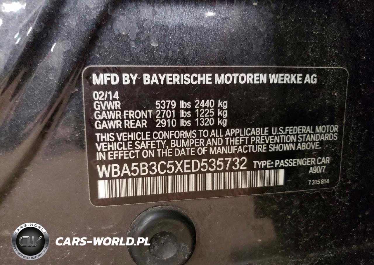2014 BMW 535 Xi VIN:WBA5B3C5XED535732 - 12