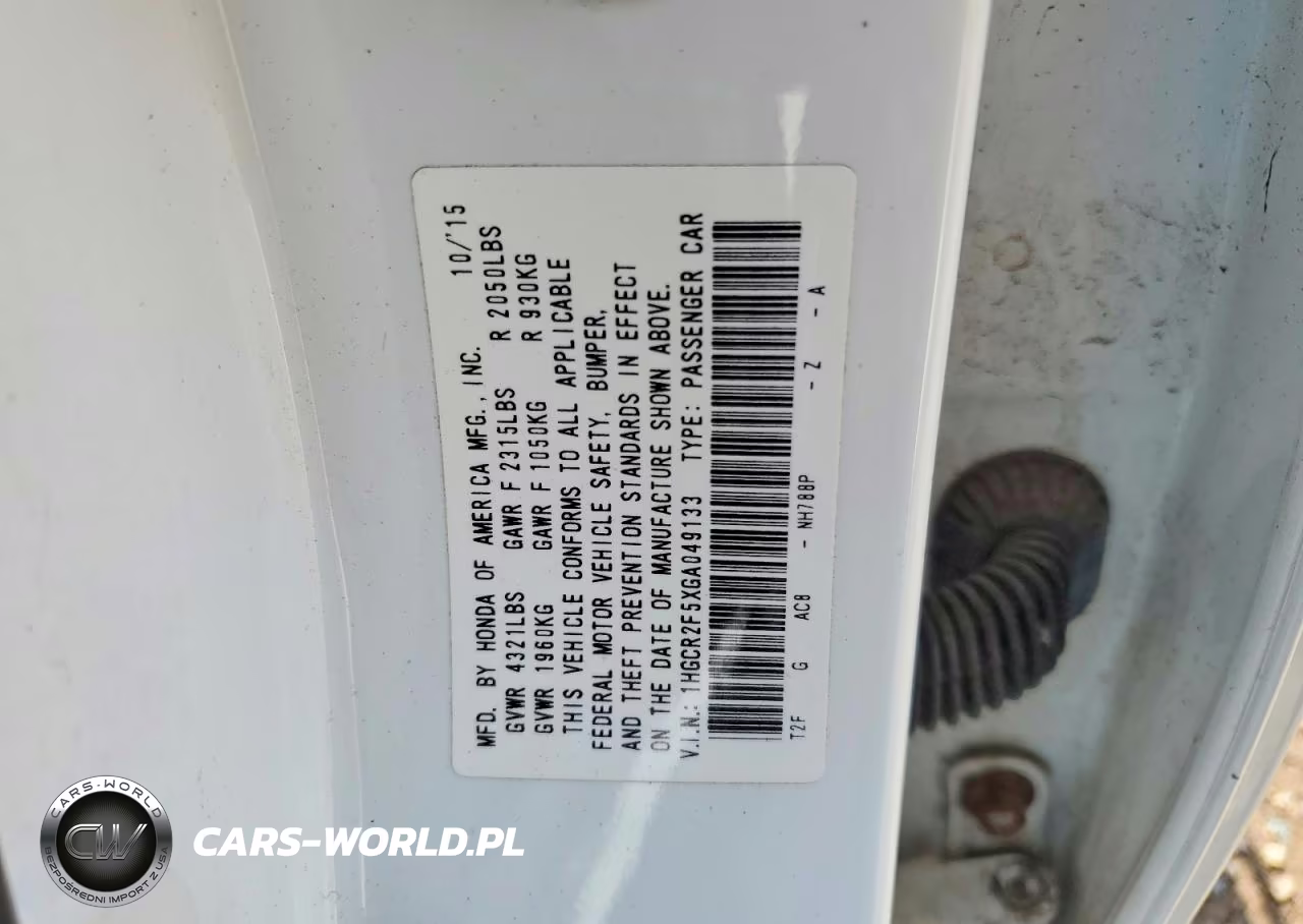 2016 Honda Accord Sport VIN:1HGCR2F5XGA049133 - 12