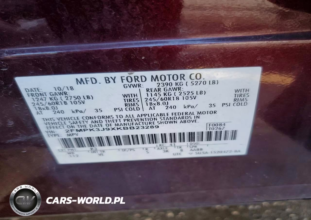 2019 Ford Edge Sel VIN:2FMPK3J9XKBB23289 - 13