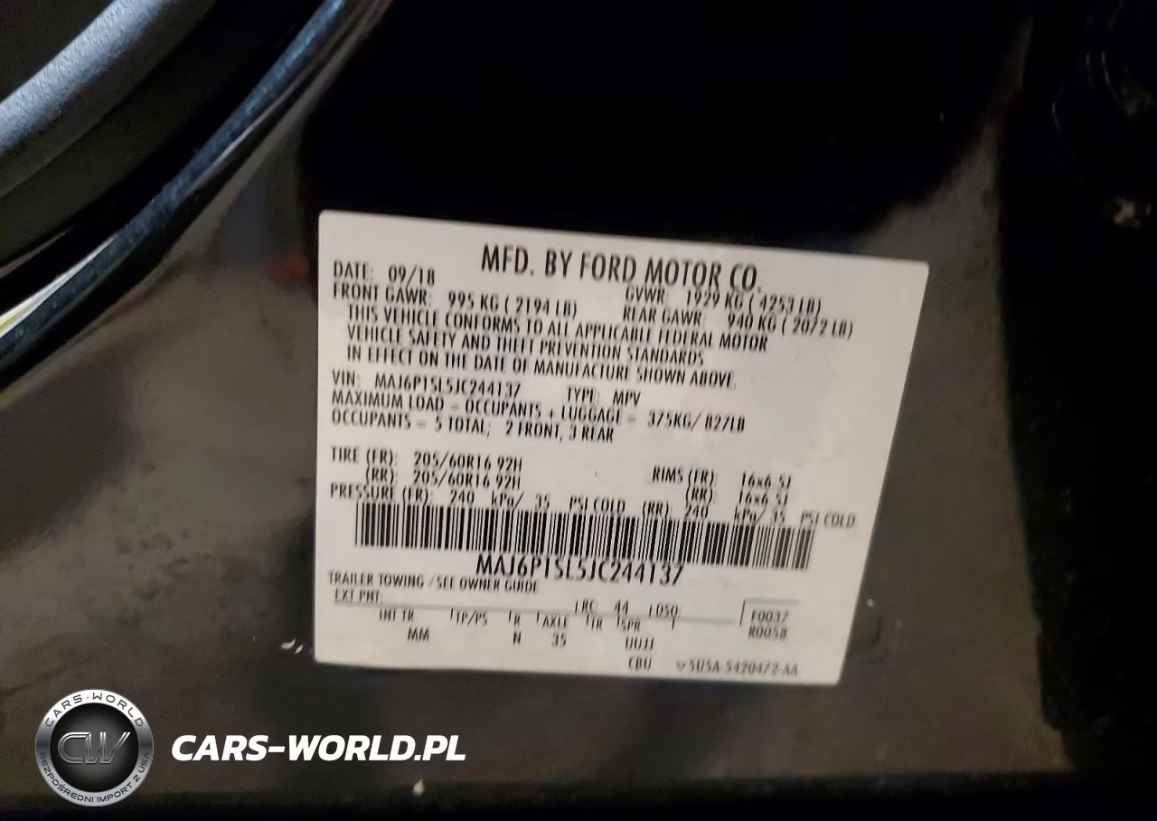 2018 Ford Ecosport S VIN:MAJ6P1SL5JC244137 - 14