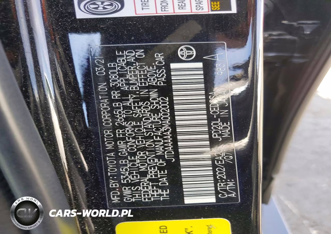 2021 Toyota Mirai Xle VIN:JTDAAAAA3MA002002 - 12