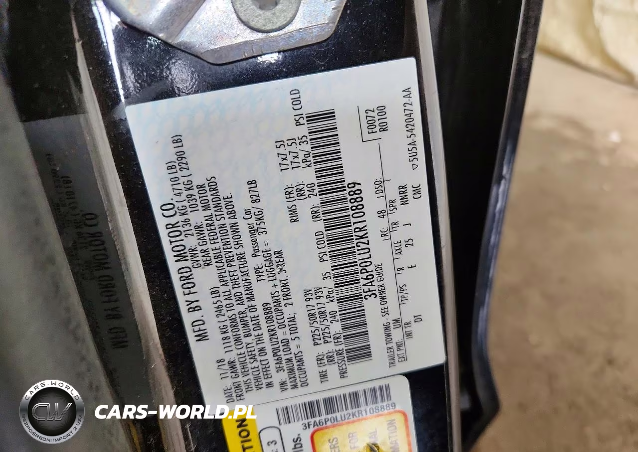 2019 Ford Fusion Se VIN:3FA6P0LU2KR108889 - 12