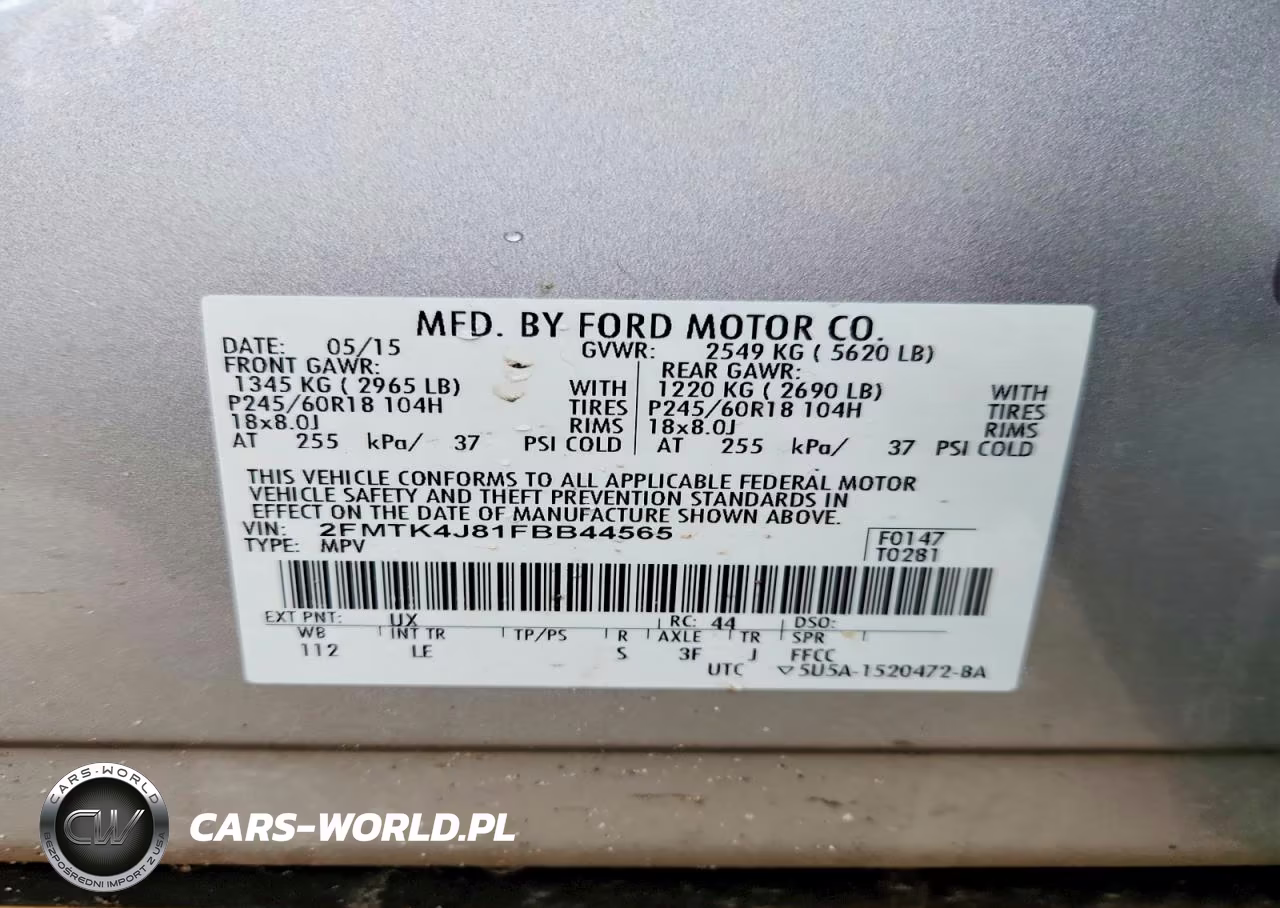 2015 Ford Edge Sel VIN:2FMTK4J81FBB44565 - 13