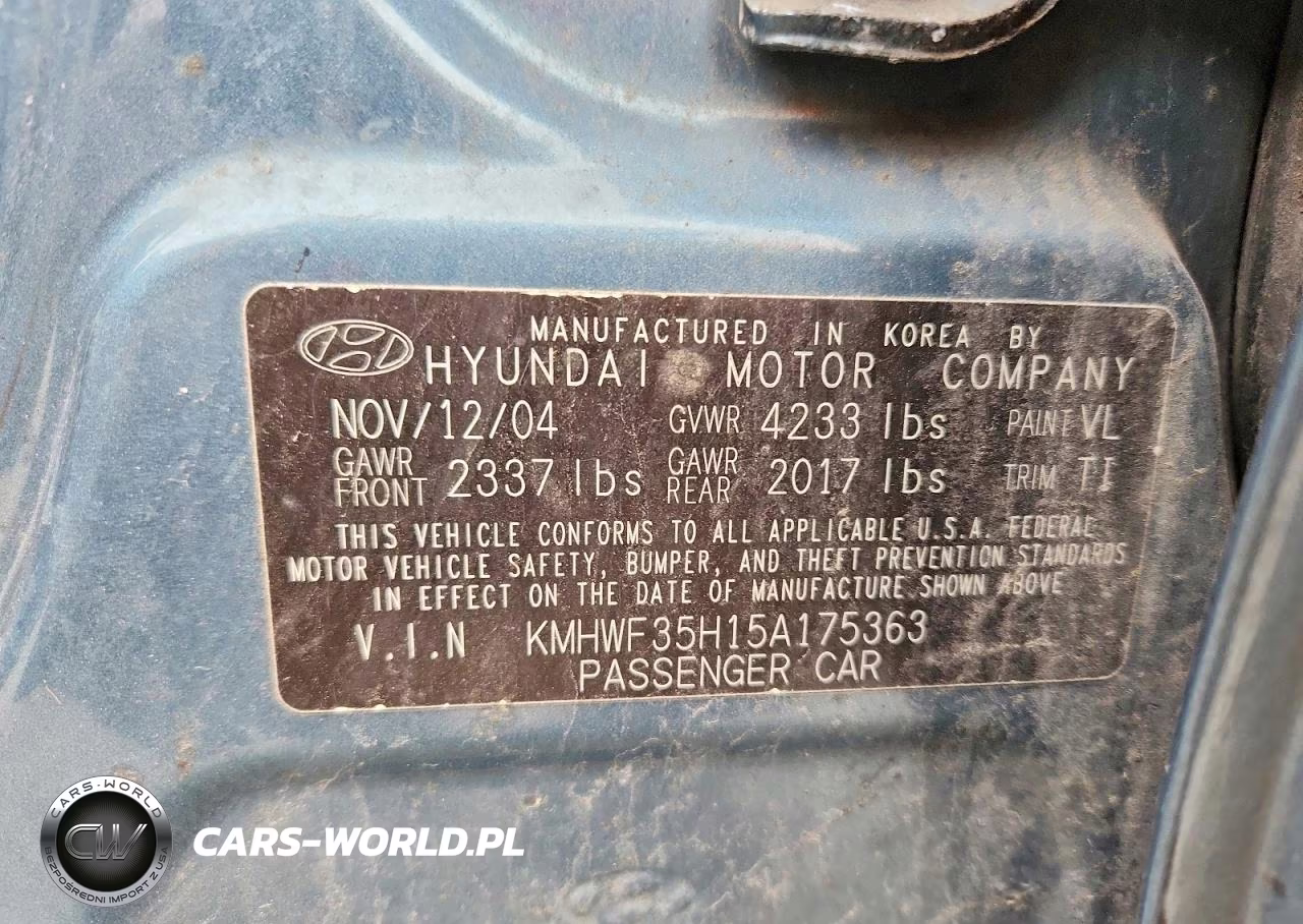 2005 Hyundai Sonata Gls VIN:KMHWF35H15A175363 - 12
