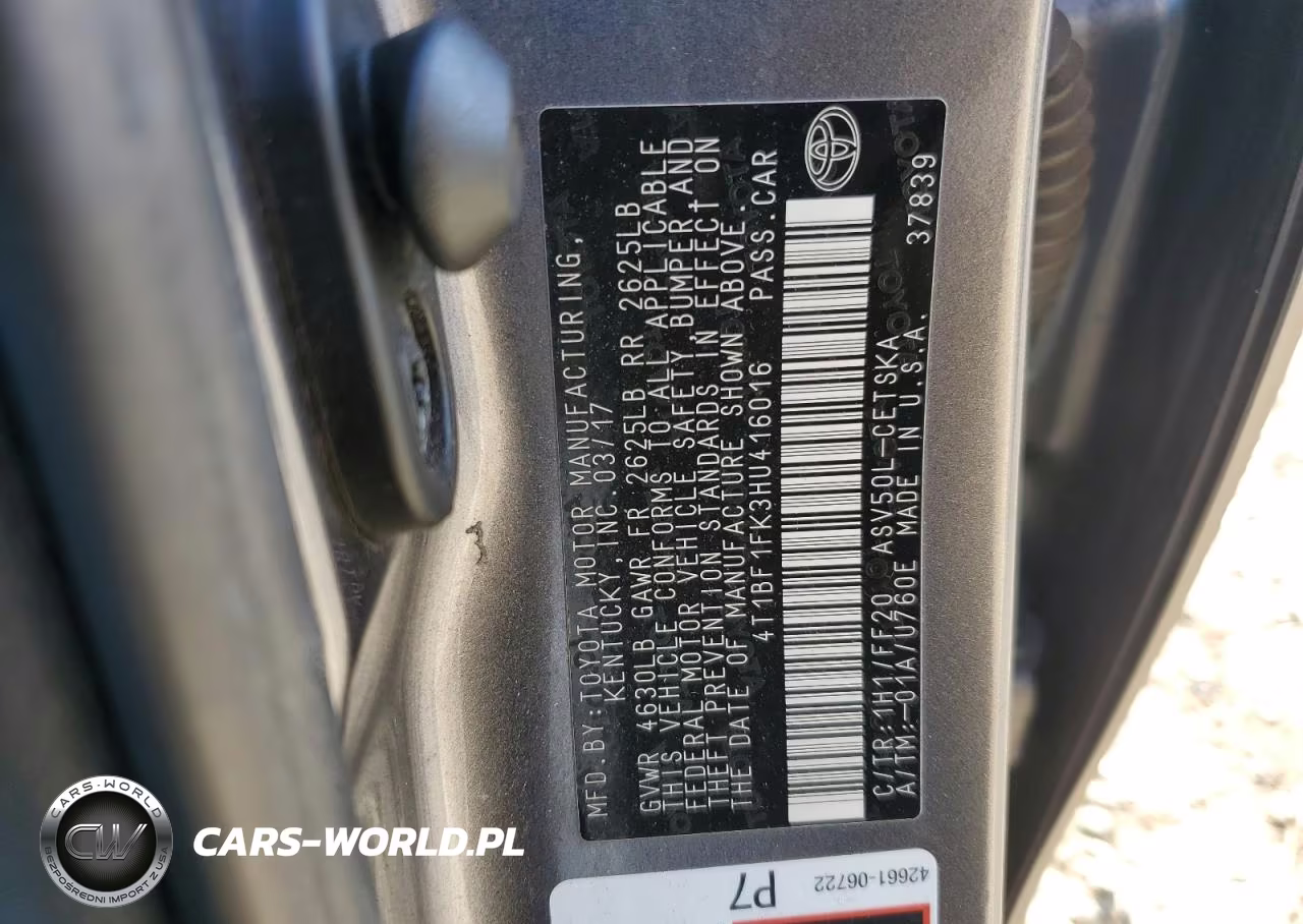 2017 Toyota Camry Le VIN:4T1BF1FK3HU416016 - 12