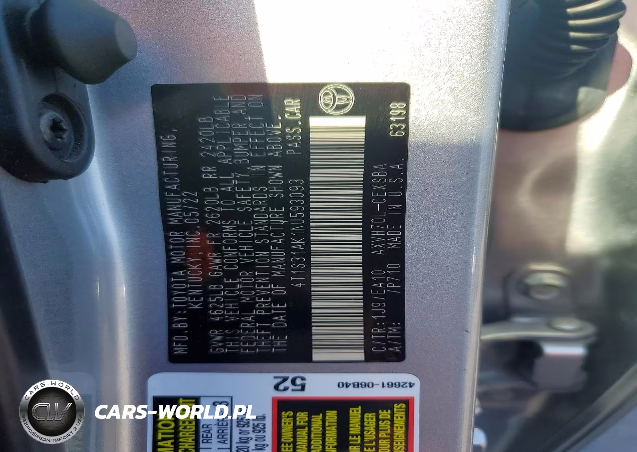 2022 Toyota Camry Hybrid Se VIN:4T1S31AK1NU593093 - 12