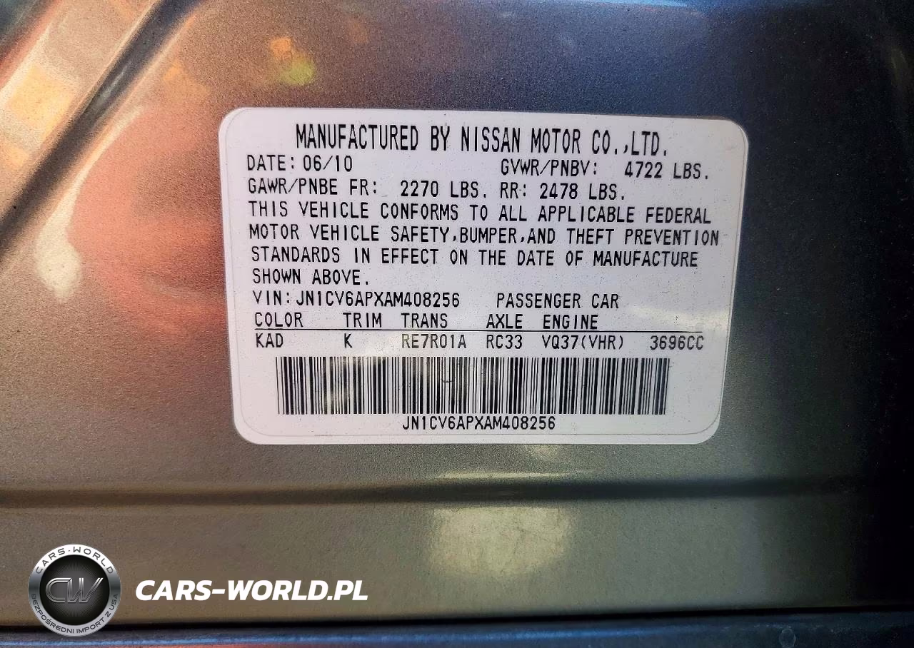 2010 Infiniti G37 Sedan Base VIN:JN1CV6APXAM408256 - 12