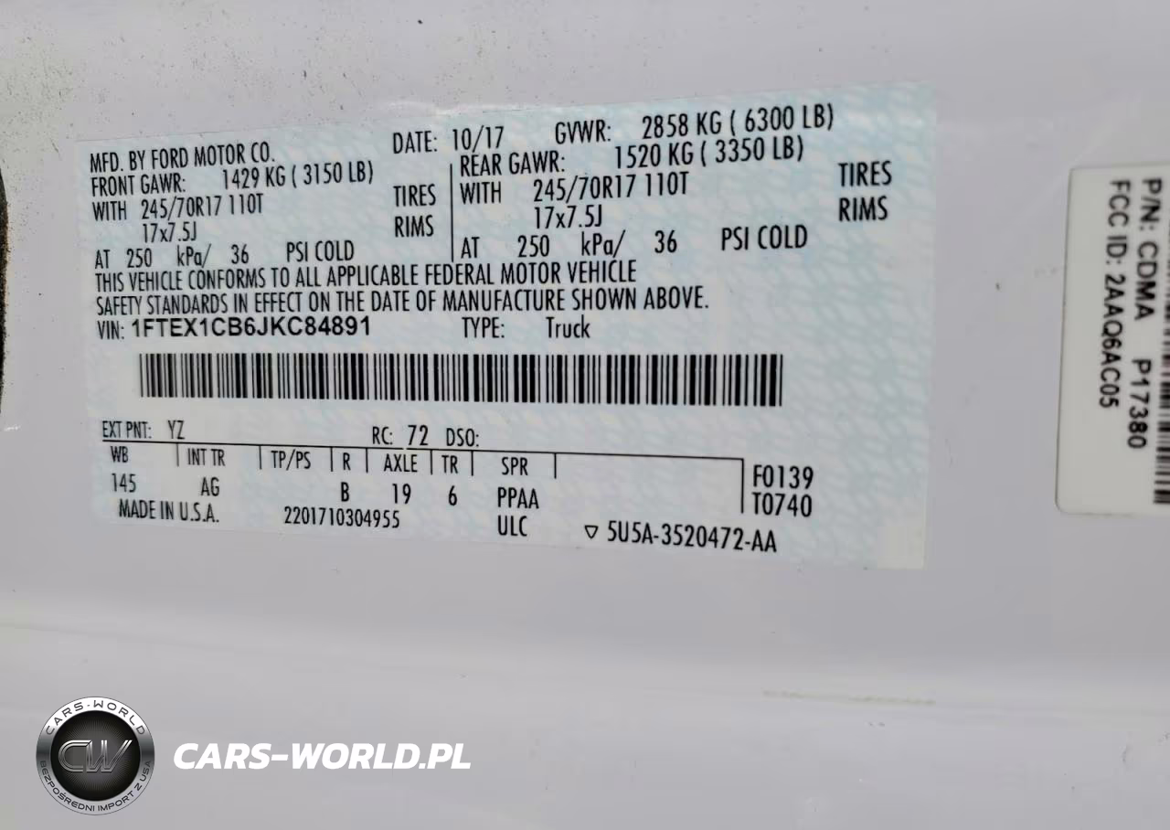 2018 Ford F150 Super Cab VIN:1FTEX1CB6JKC84891 - 12