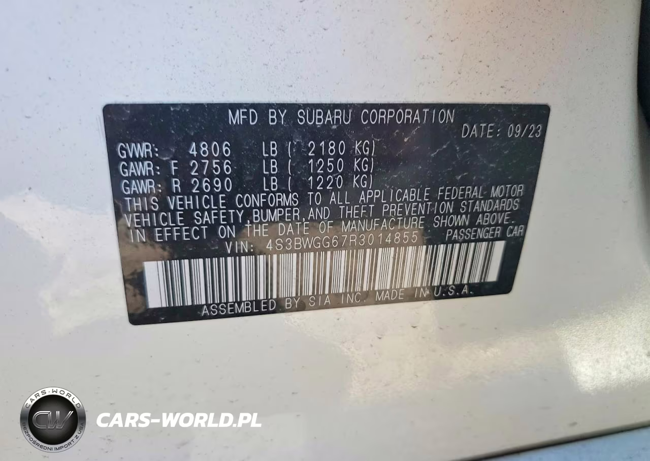 2024 Subaru Legacy Sport VIN:4S3BWGG67R3014855 - 12