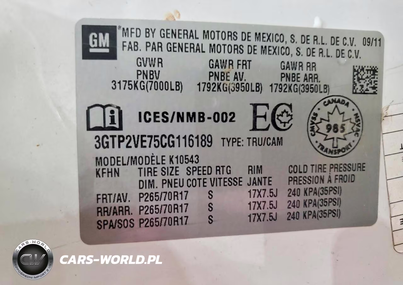 2012 GMC Sierra K1500 Sle VIN:3GTP2VE75CG116189 - 12