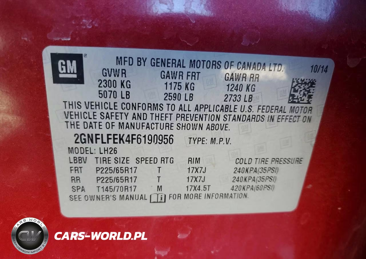 2015 Chevrolet Equinox Lt VIN:2GNFLFEK4F6190956 - 13