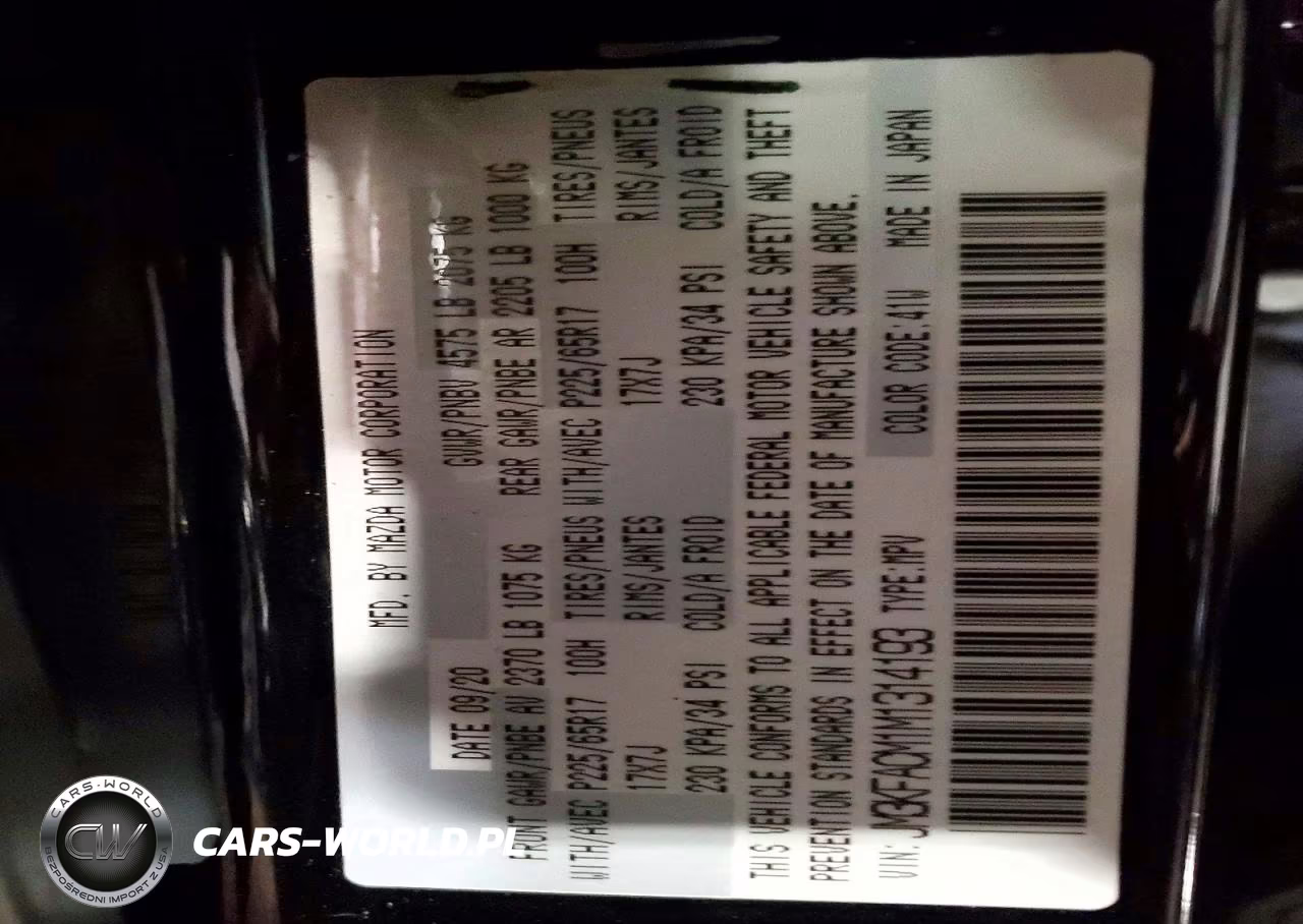 2021 Mazda Cx-5 Touring VIN:JM3KFACM1M1314193 - 14
