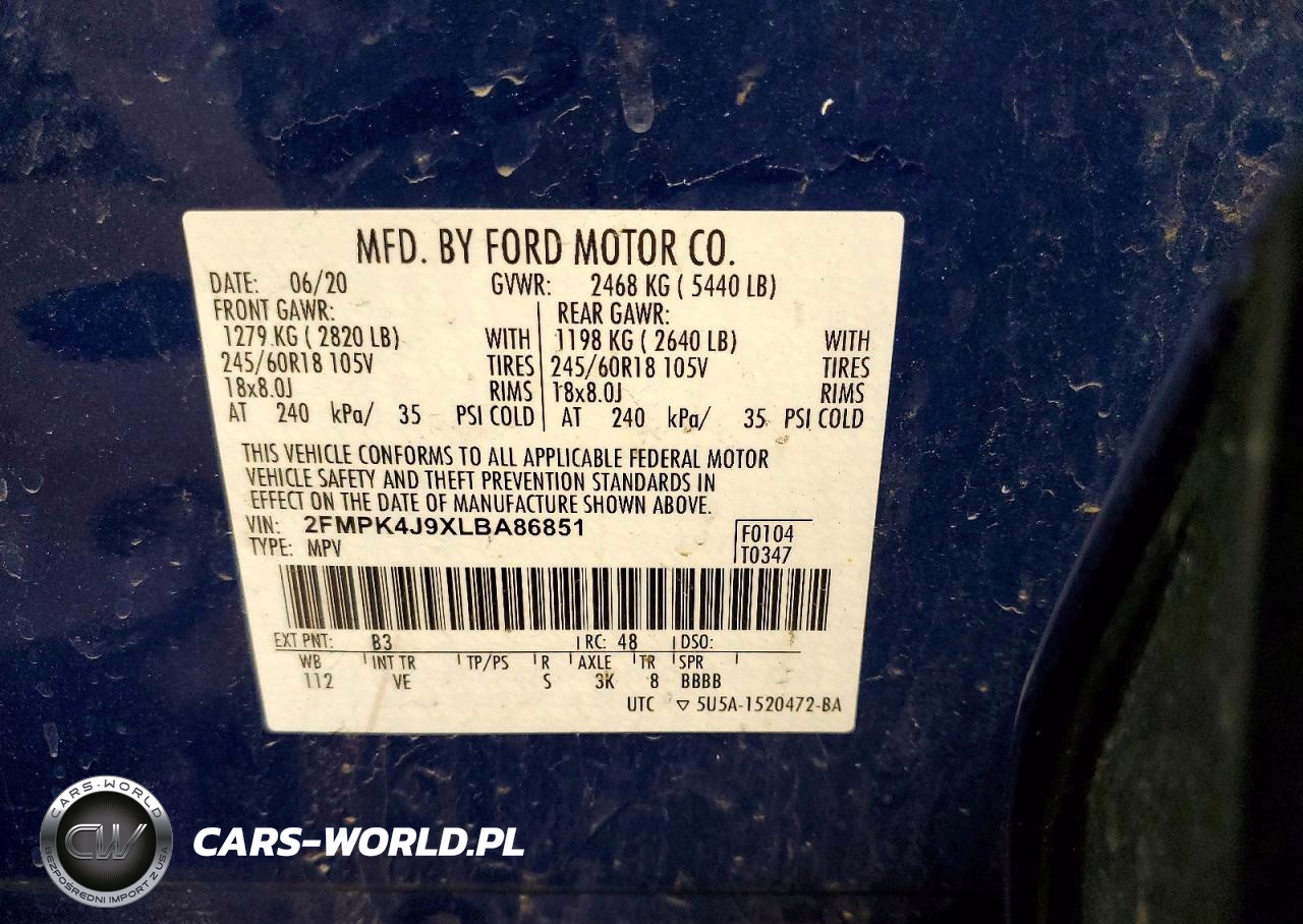 2020 Ford Edge Sel VIN:2FMPK4J9XLBA86851 - 13
