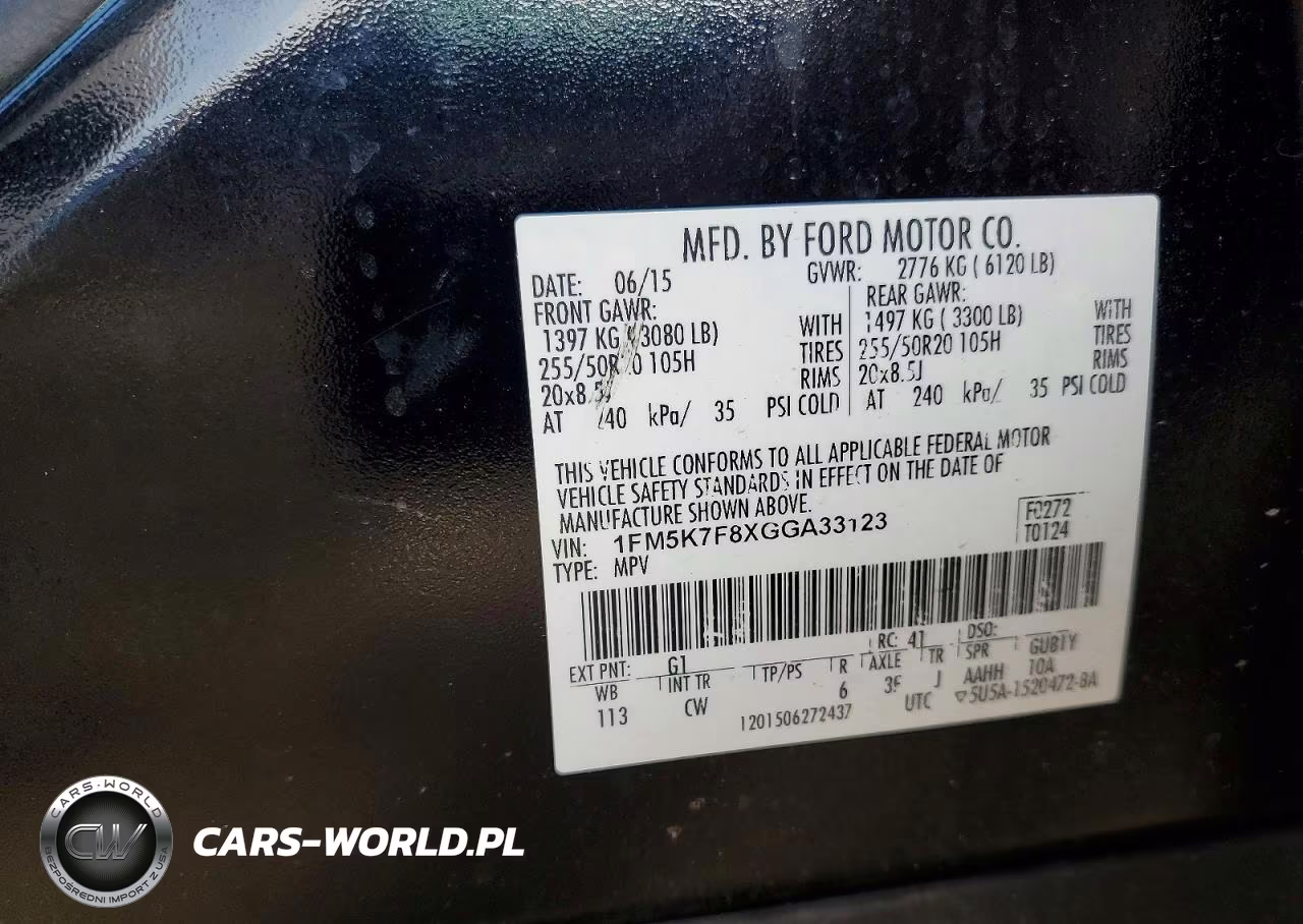 2016 Ford Explorer Limited VIN:1FM5K7F8XGGA33123 - 13