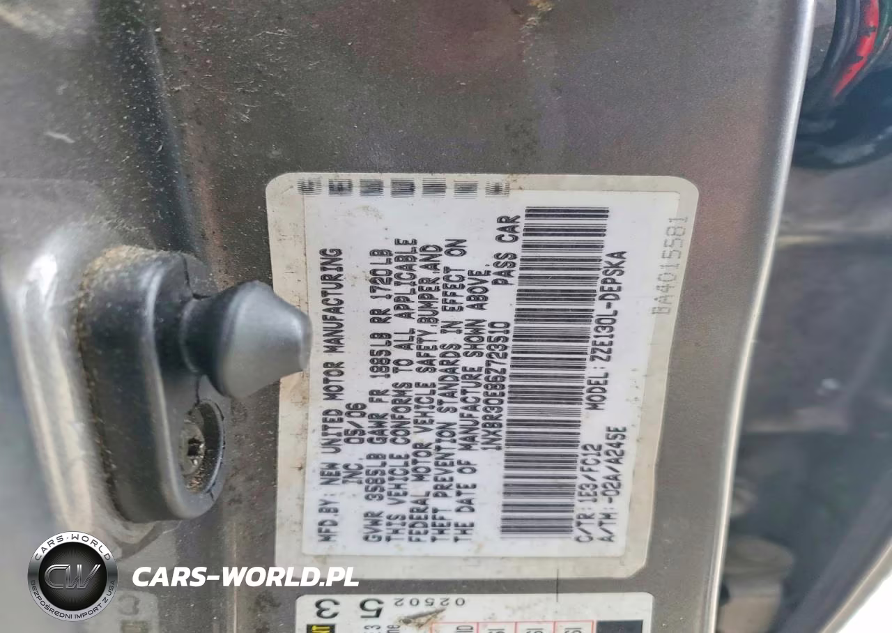 2006 Toyota Corolla S VIN:1NXBR30E86Z723510 - 12