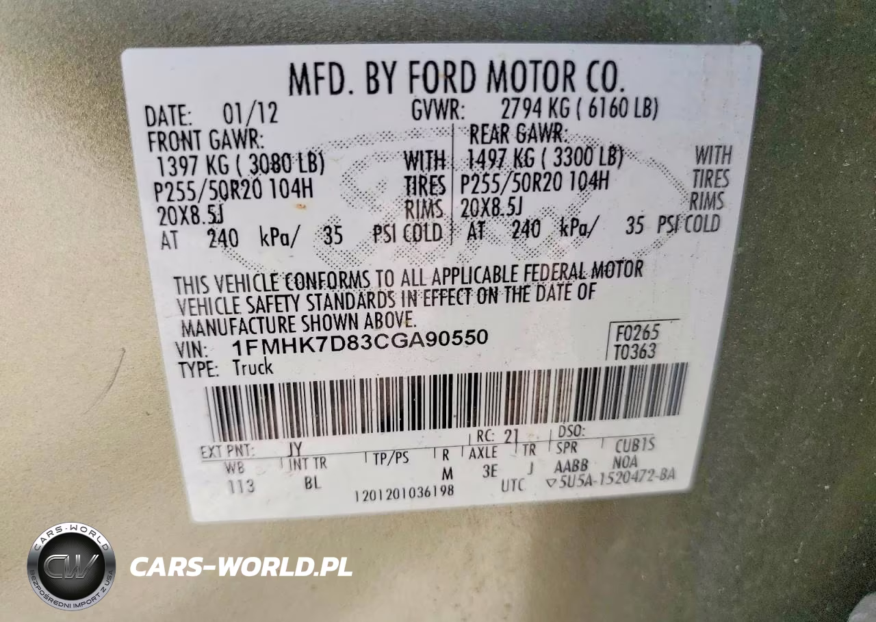 2013 Nissan Altima 2.5 VIN:1FMHK7D83CGA90550 - 13
