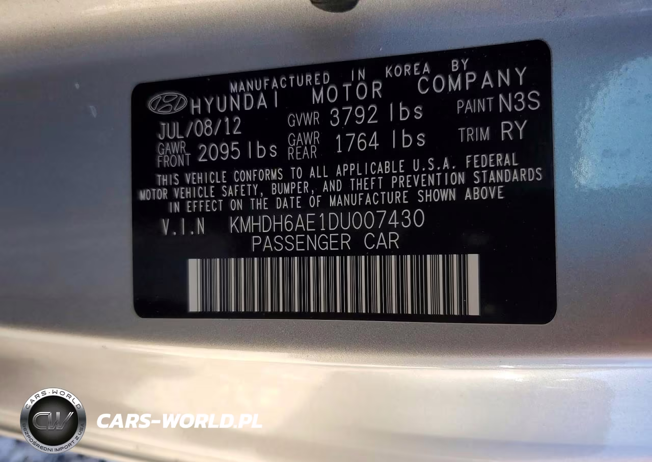2013 Hyundai Elantra Coupe Gs VIN:KMHDH6AE1DU007430 - 12