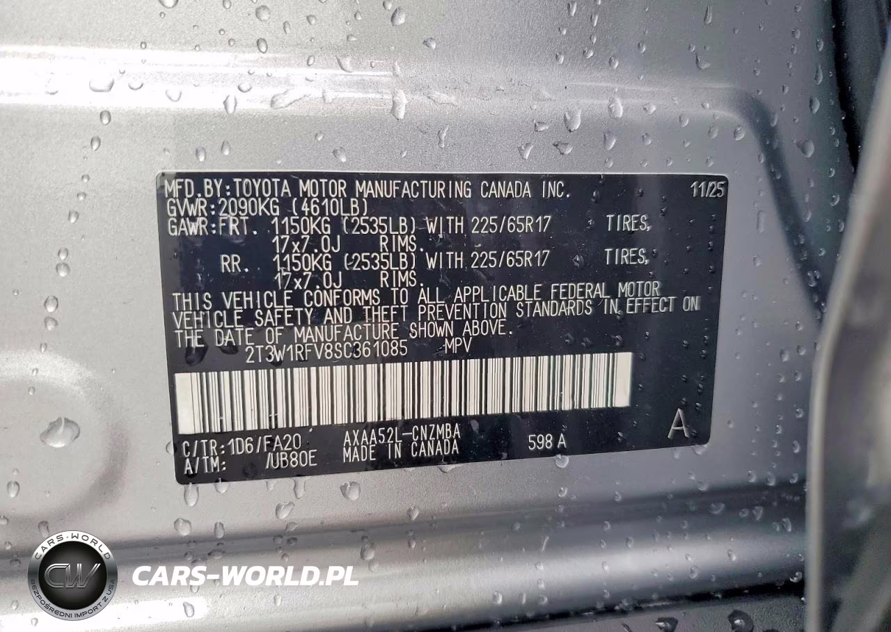 2025 Toyota Rav4 Xle VIN:2T3W1RFV8SC361085 - 13