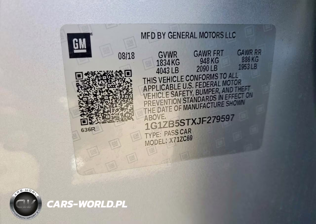 2018 Chevrolet Malibu Ls VIN:1G1ZB5STXJF279597 - 12