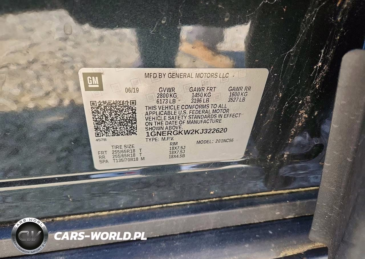 2019 Chevrolet Traverse Lt VIN:1GNERGKW2KJ322620 - 13