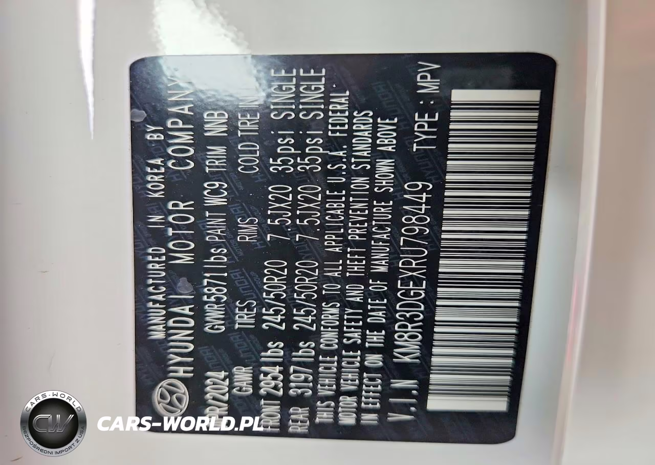 2024 Hyundai Palisade Xrt VIN:KM8R3DGEXRU798449 - 13