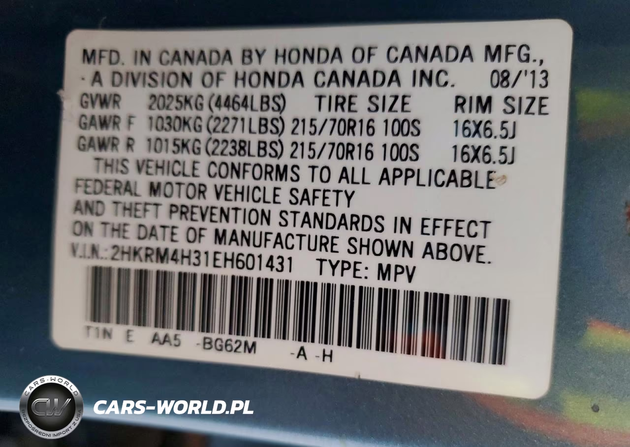 2014 Honda Cr-V Lx VIN:2HKRM4H31EH601431 - 12