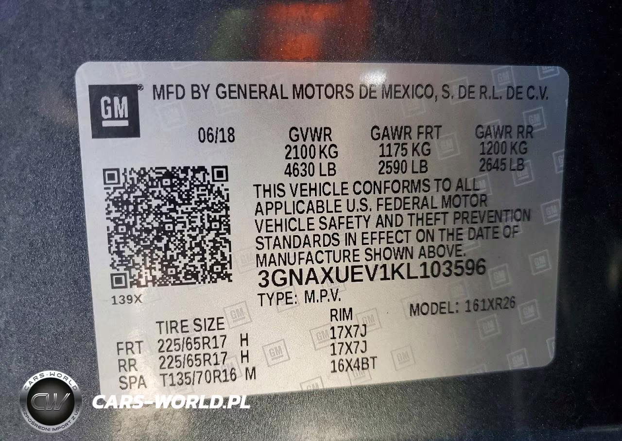 2019 Chev Equinox VIN:3GNAXUEV1KL103596 - 13