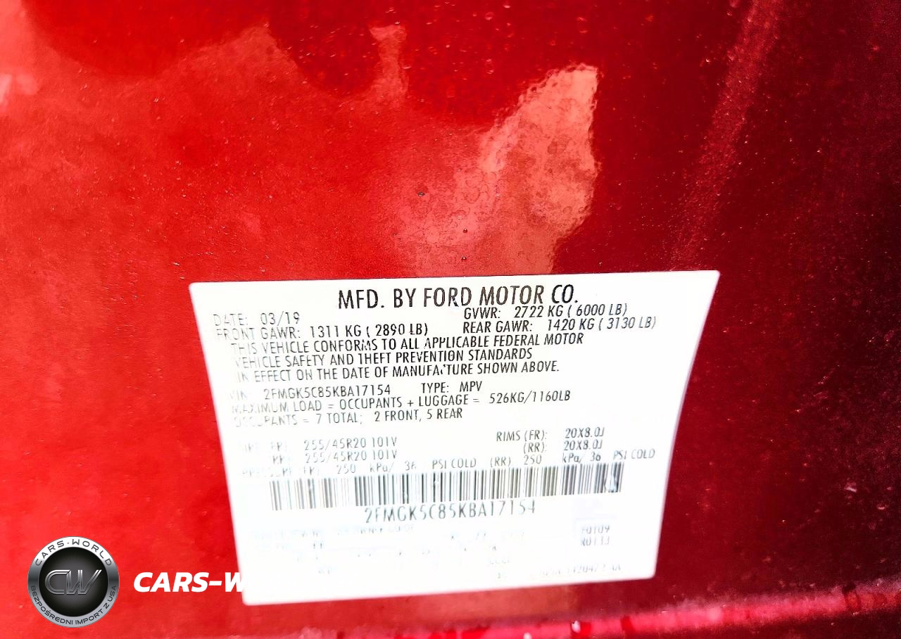 2019 Ford Flex Sel VIN:2FMGK5C85KBA17154 - 13