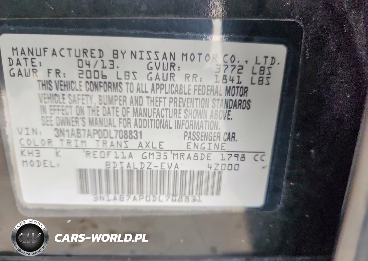 2013 Nissan Sentra S VIN:3N1AB7AP0DL708831 - 12