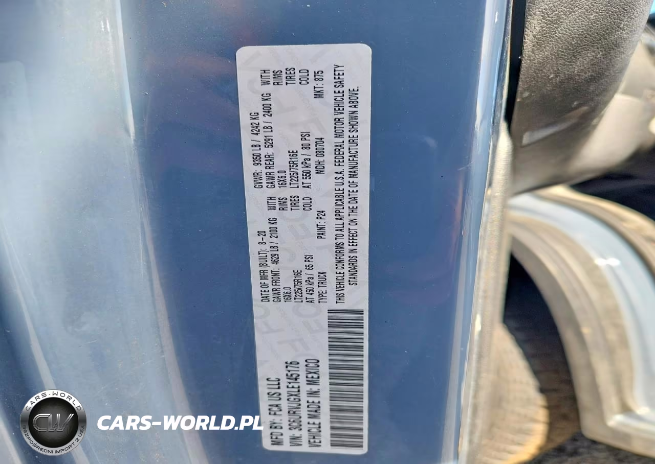 2020 Ram Promaster 3500 3500 High VIN:3C6URVJGXLE145176 - 13