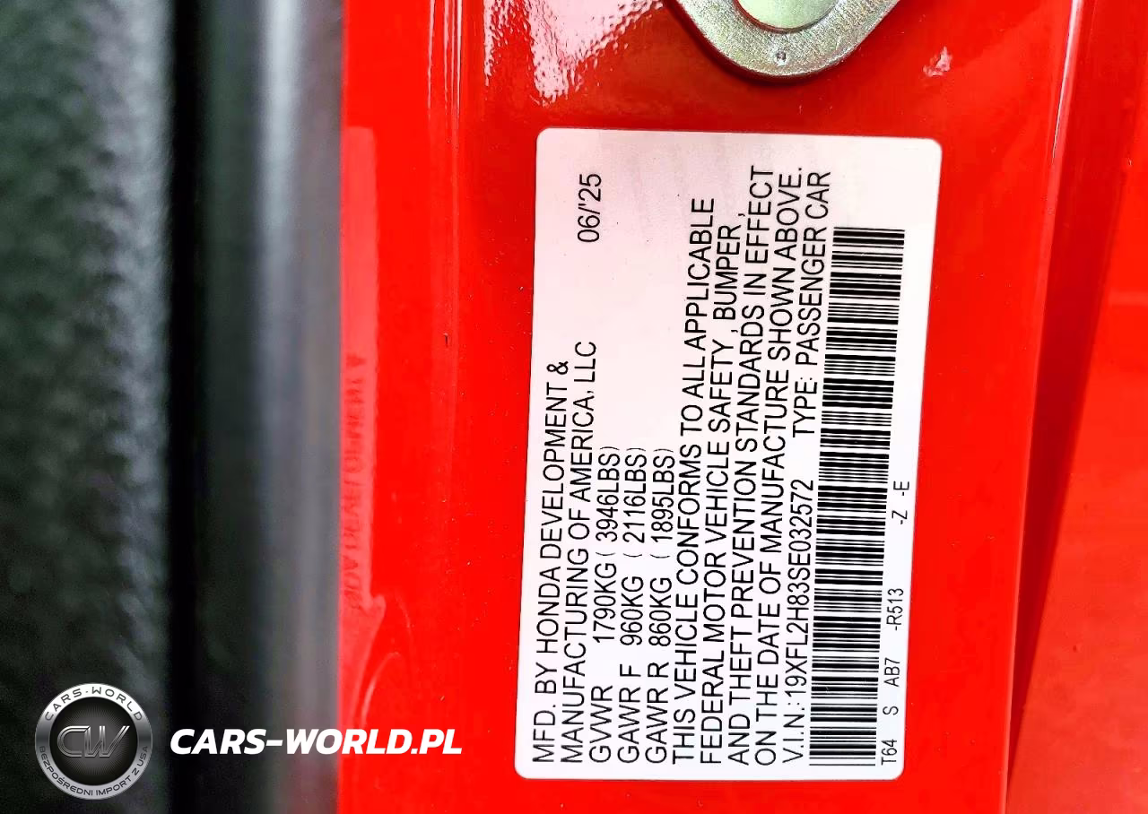 2025 Honda Civic Sport VIN:19XFL2H83SE032572 - 12