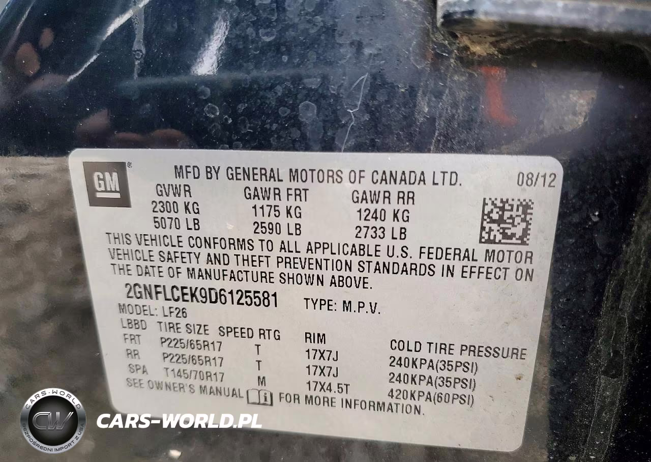 2013 Chevrolet Equinox Ls VIN:2GNFLCEK9D6125581 - 14