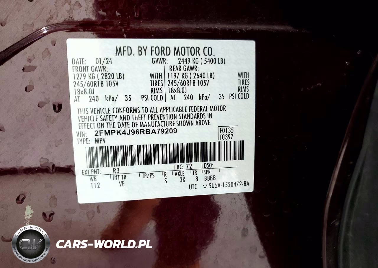 2024 Ford Edge Sel VIN:2FMPK4J96RBA79209 - 13