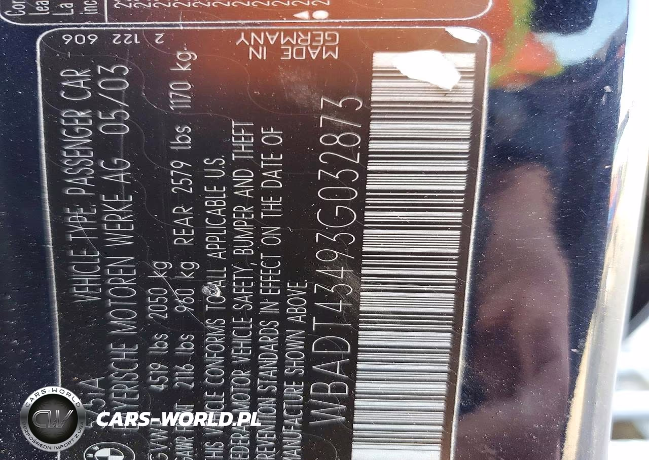 2003 BMW 525 I Automatic VIN:WBADT43493G032873 - 12
