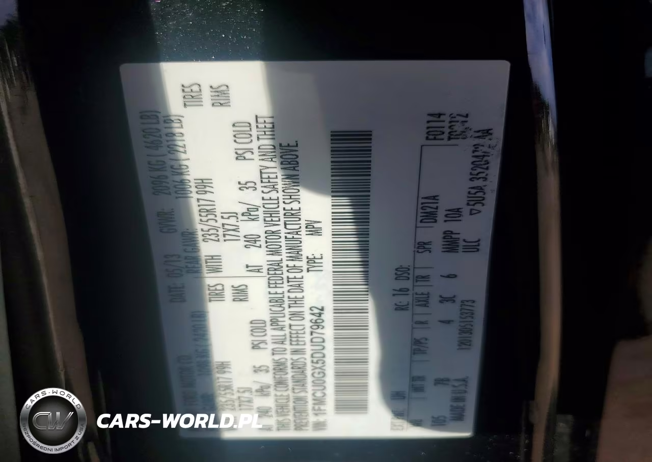 2013 Ford Escape Se VIN:1FMCU0GX5DUD79642 - 12