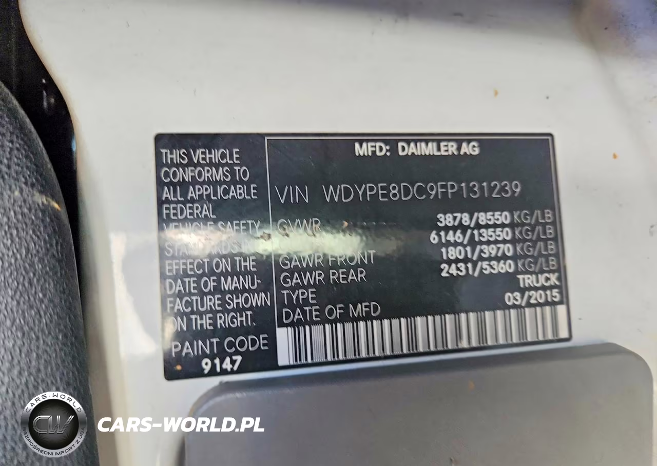 2015 Freightliner Sprinter 2500 Utility - Service Van VIN:WDYPE8DC9FP131239 - 13