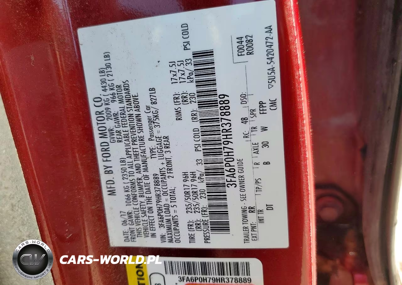 2017 Ford Fusion Se VIN:3FA6P0H79HR378889 - 12