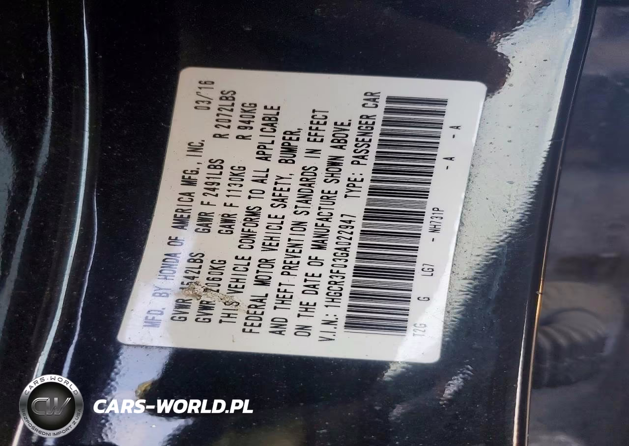 2016 Honda Accord Exl VIN:1HGCR3F03GA022947 - 12