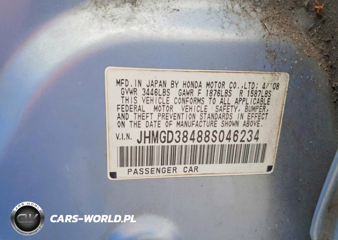 2008 Honda Fit VIN:JHMGD38488S046234 - 12