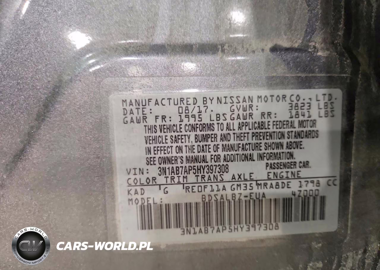 2017 Nissan Sentra S VIN:3N1AB7AP5HY397308 - 13